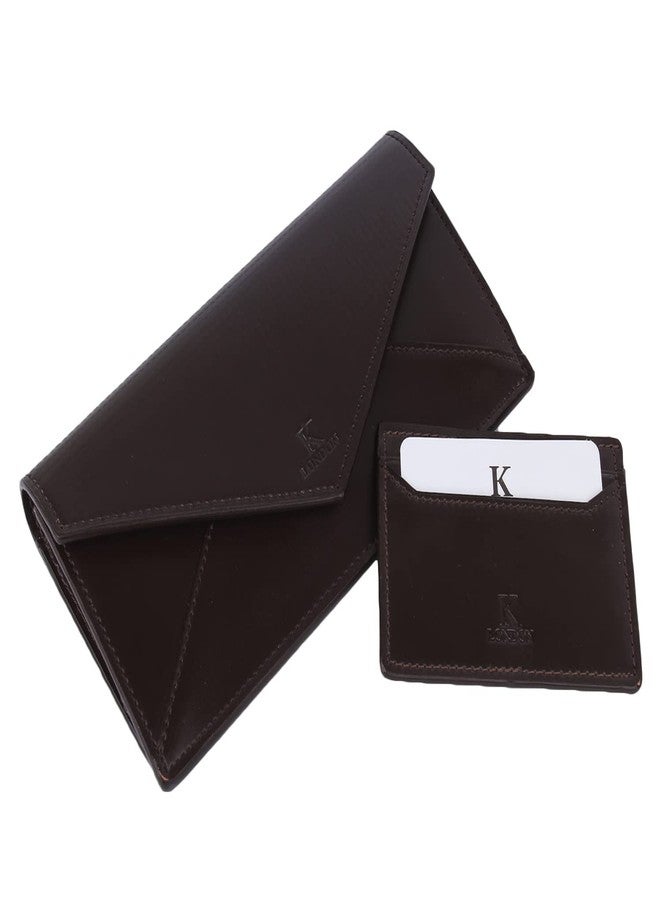 محفظة يد نسائية من تصميم K London Envelop Design (6008_بني) - Image 1